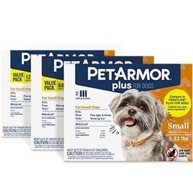 PETARMOR PLUS DOG 5-22# - 3 CT