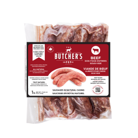 BUTCHER'S PUP BEEF SAUSAGES - 6/1#