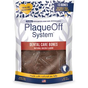 PLAQUEOFF BACON BONES - 13 CT