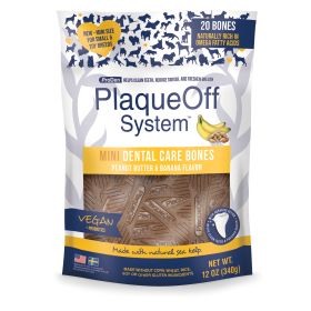 PLAQUEOFF MINI PB/BANANA BONES - 20 CT