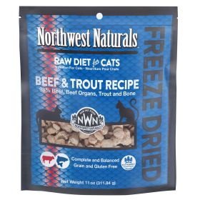 NWN BEEF/TROUT FD CAT NIBBLES - 11 OZ