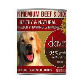 DAVES 95% CHICKEN & BEEF - 12/13 OZ