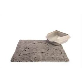 DIRTY CAT LITTER MAT LARGE - GREY