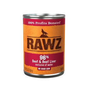 RAWZ 96% BF/LIVER DOG 12/12.5 OZ
