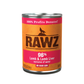 RAWZ 96% LAMB/LIVR DOG 12/12.5 OZ