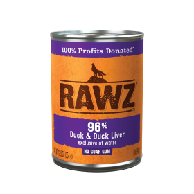 RAWZ 96% DUCK/LIVER DOG 12/12.5 OZ