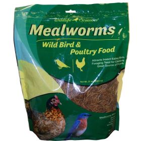 DEHYD. MEALWORMS POUCH  21 OZ.